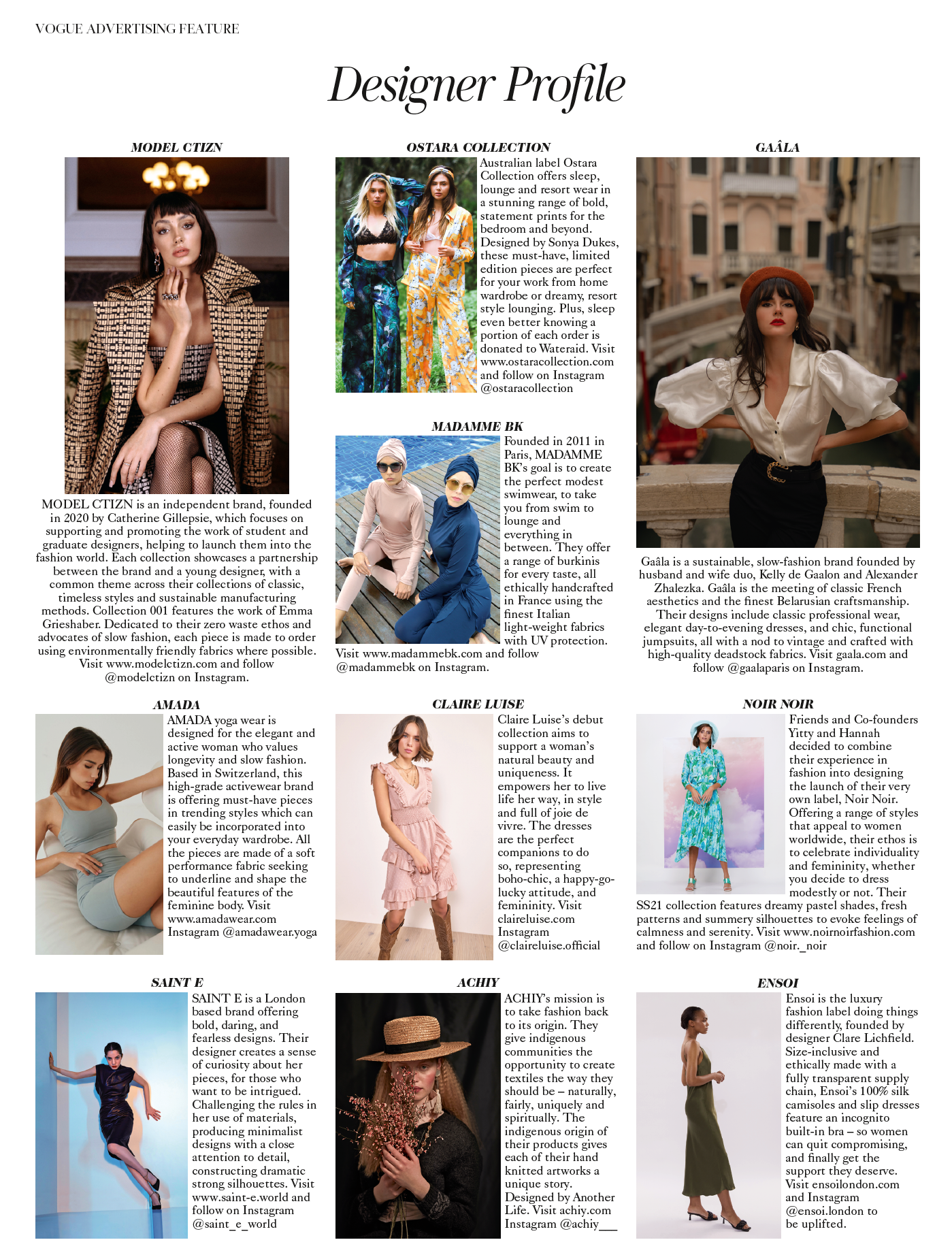 MADAMME BK BRITISH VOGUE - April 2021 Issue