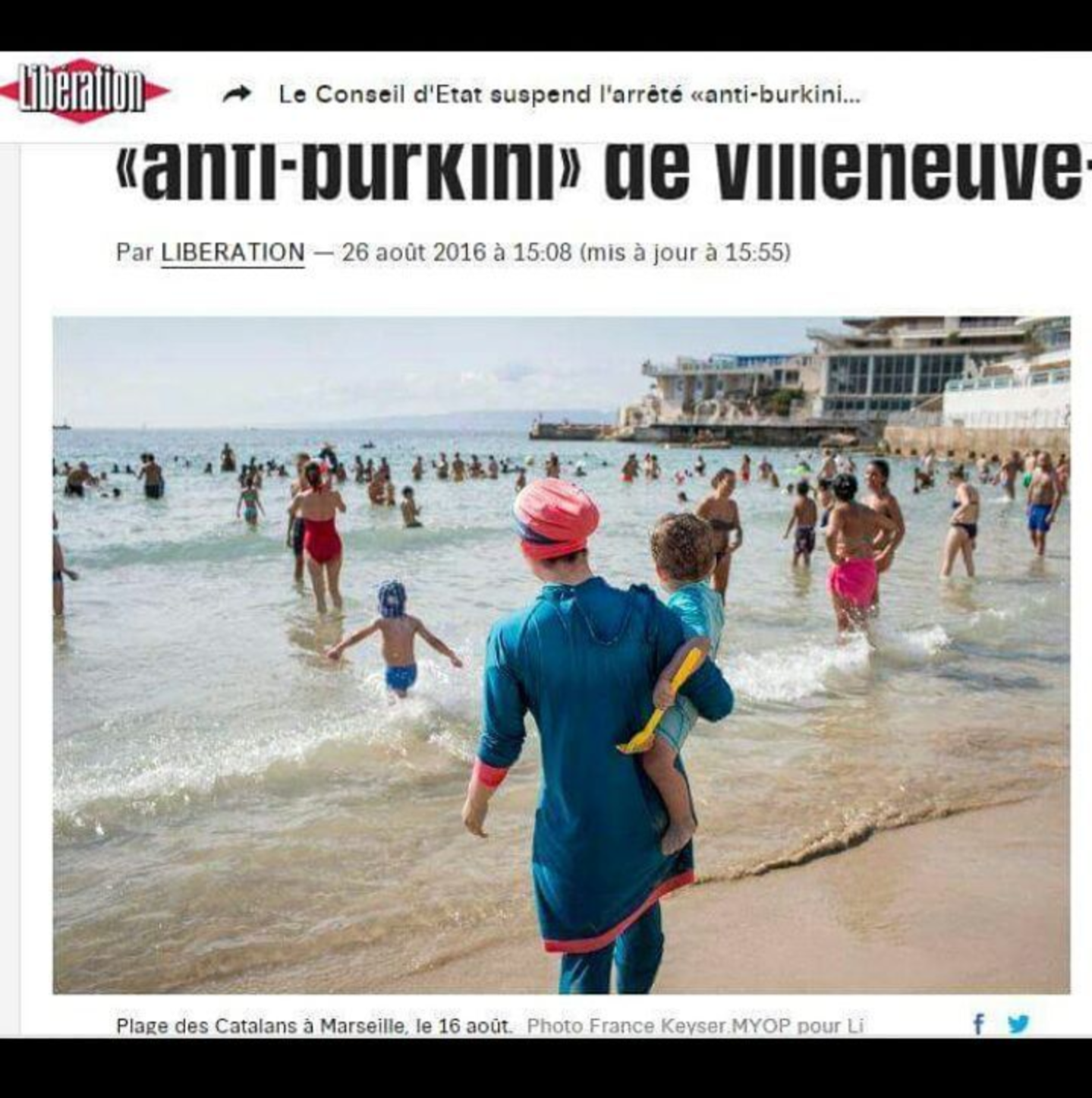 Burkini : entendre cette demande d’é