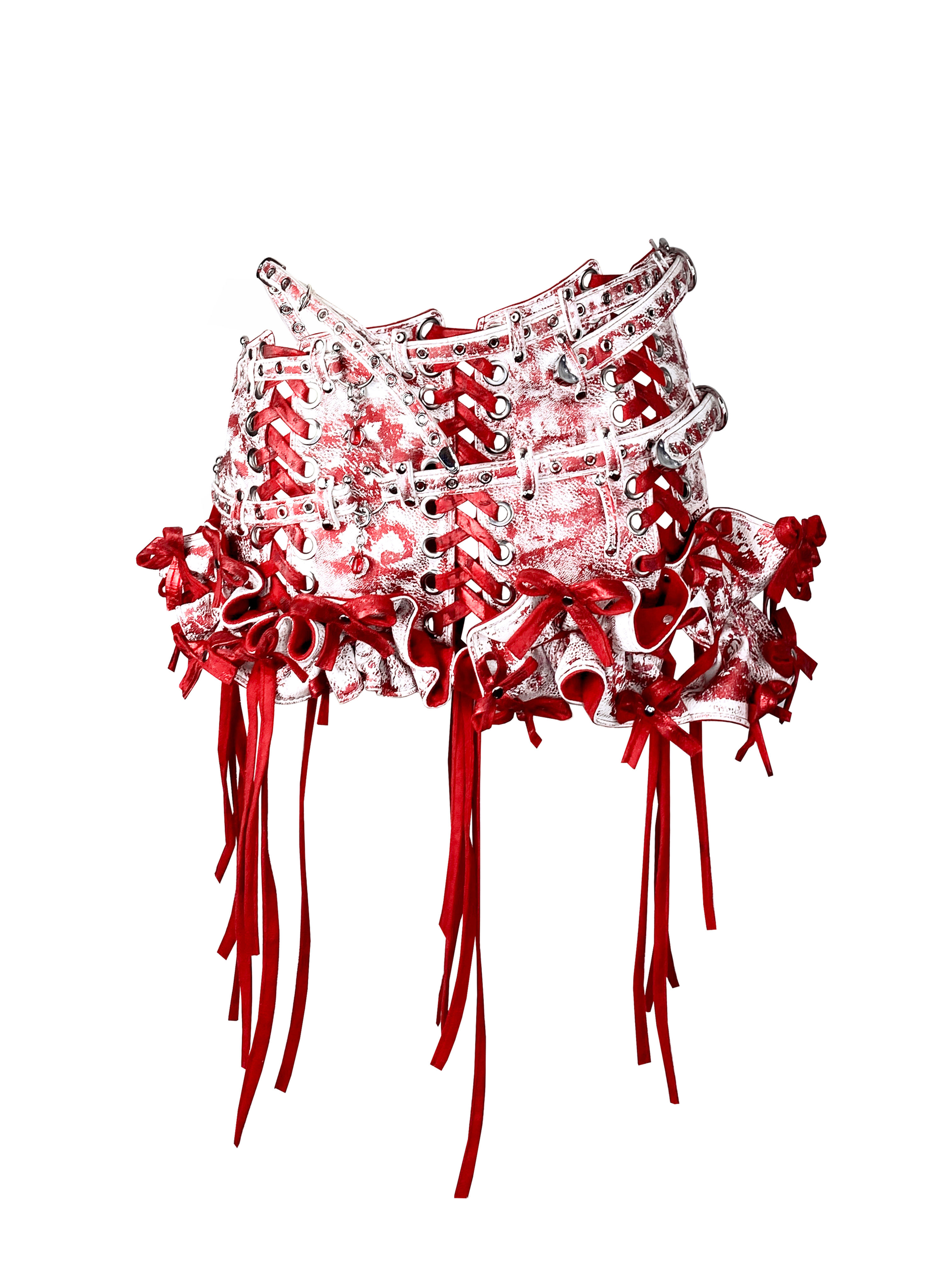 the enchanting scarlet asymmetrical skirt