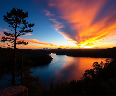 North Carolina sunset at Jordan Lake.jpg