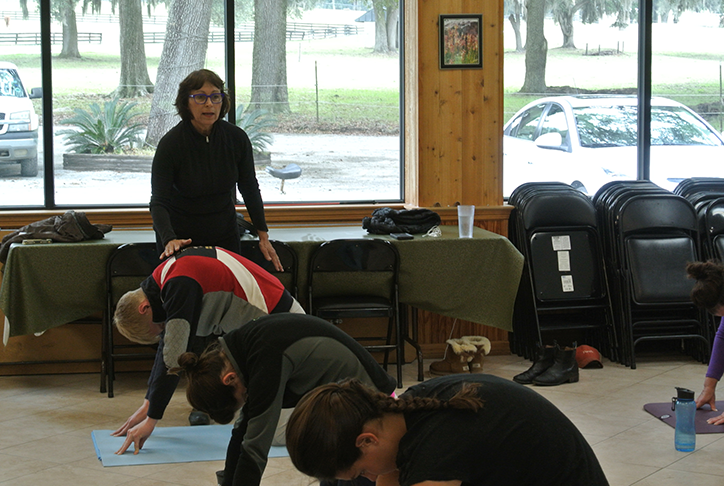 Janice teaching mat class