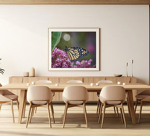 Matted Print in Dining Room