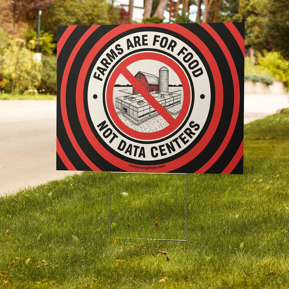 Thumbnail: Farms Are for Food Not Data Centers Yard Sign, Anti AI Protest, Political