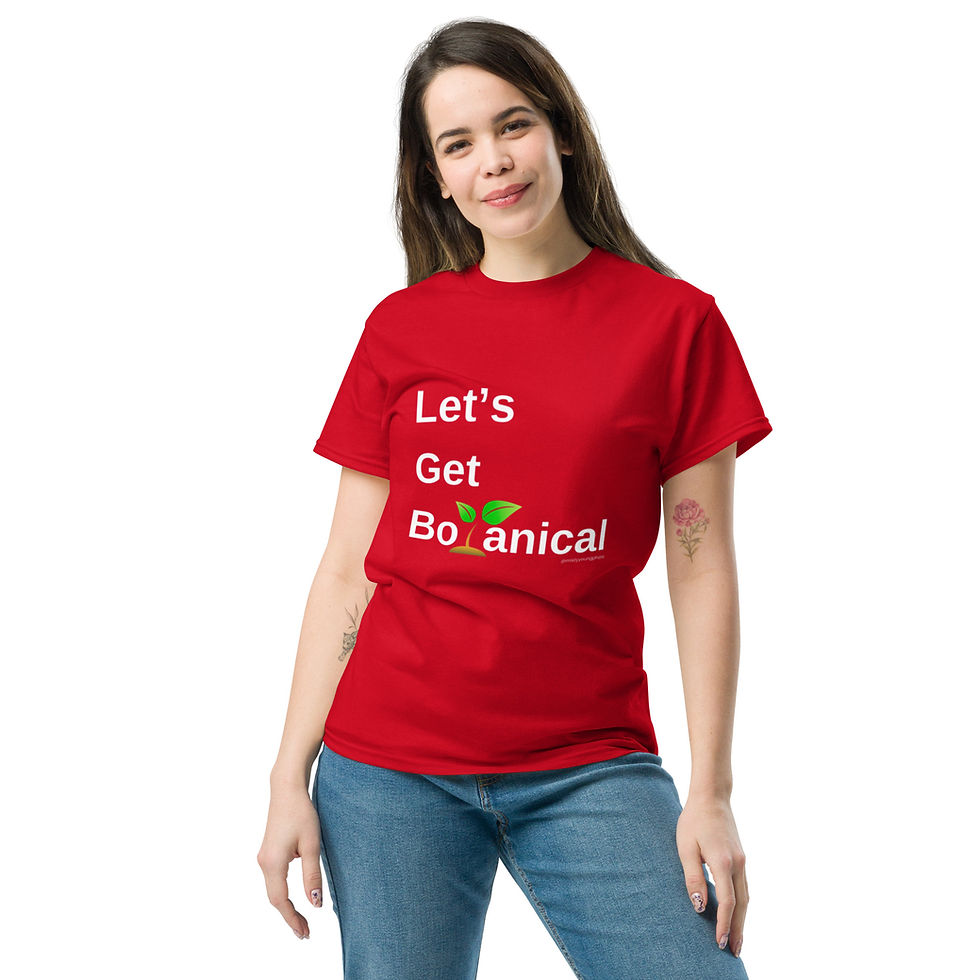 Thumbnail: Funny plant lover t-shirt with sprouting ‘T’ design Front view