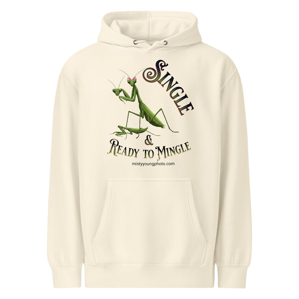 Thumbnail: Single & Ready to Mingle Hoodie, Funny Divorce Celebration Gift, Praying Mantis