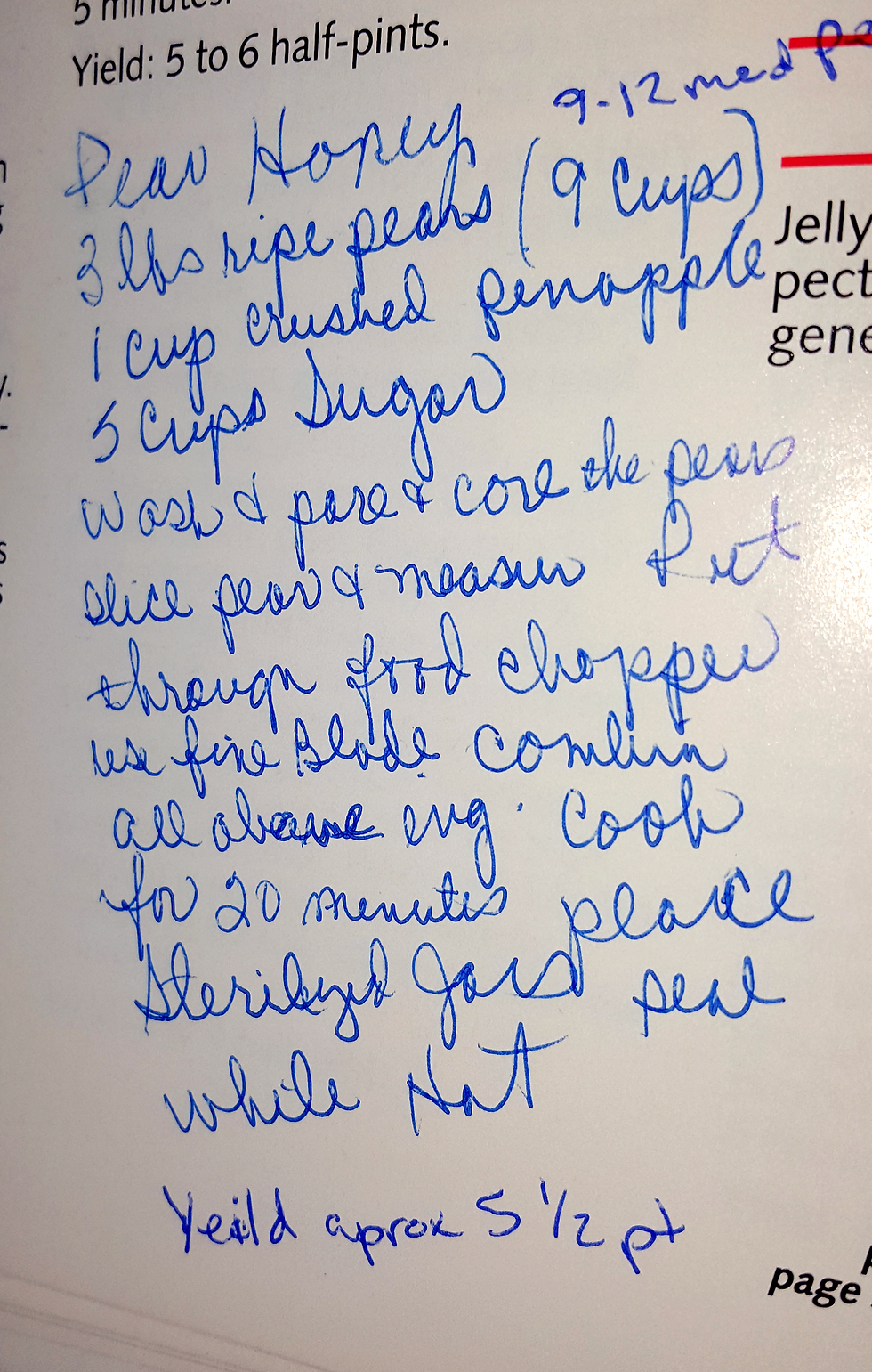 Recipe for pear honey from my grandmother