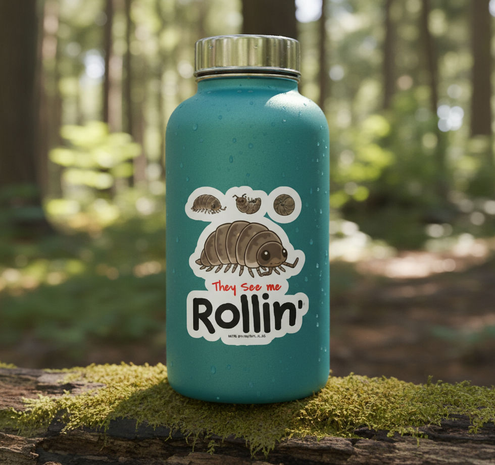 They see me rollin roly poly vinyl sticker