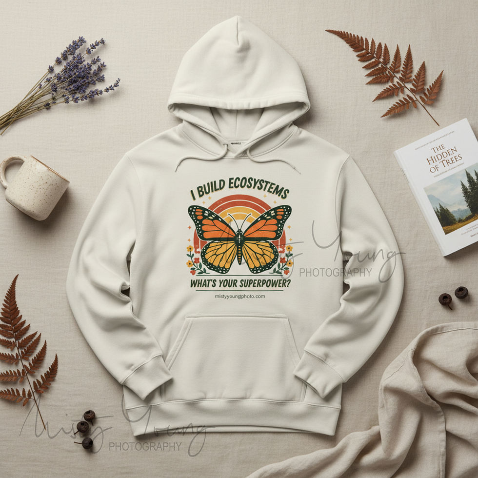 Funny I Build Ecosystems Hoodie – Monarch Butterfly Rainbow Nature Sweatshirt