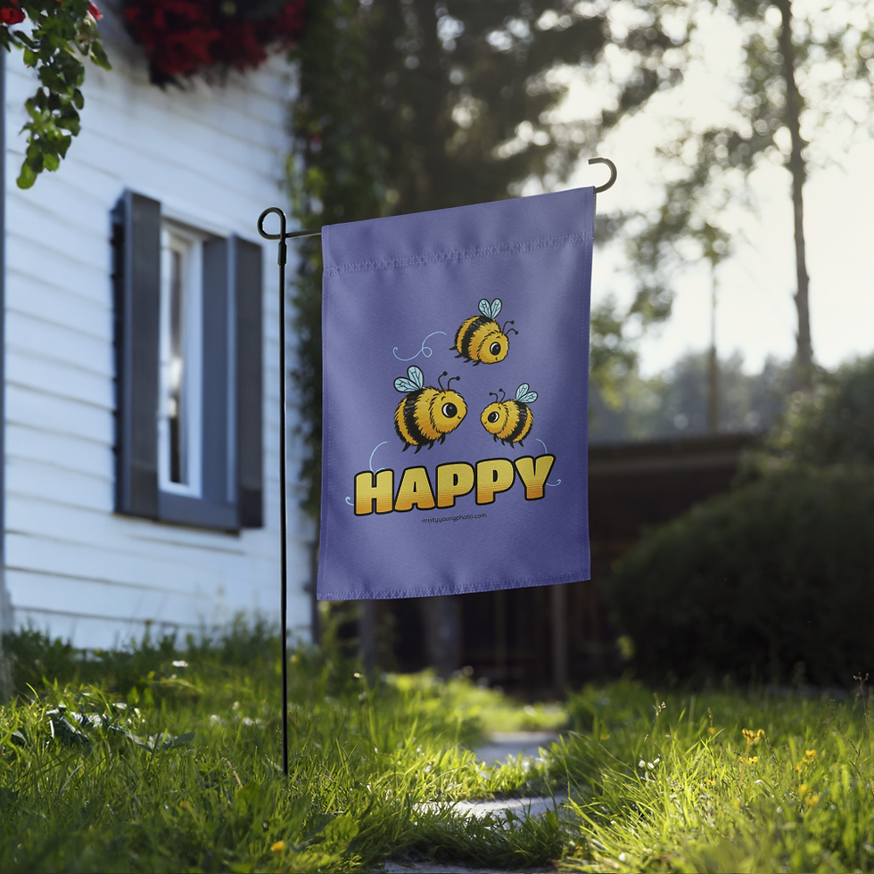 Thumbnail: Fuzzy Bees Garden Flag – Cute Bee Outdoor Decor for Gardeners, Nature Lovers