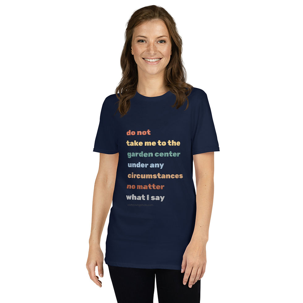 Thumbnail: Funny Garden Center Warning T-Shirt – Unisex Rainbow Plant Lover Tee