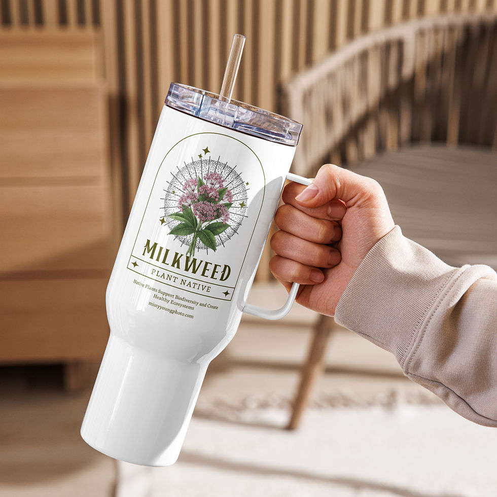 Plant Milkweed Travel Mug – Support Biodiversity, Eco-Friendly Coffee Cup