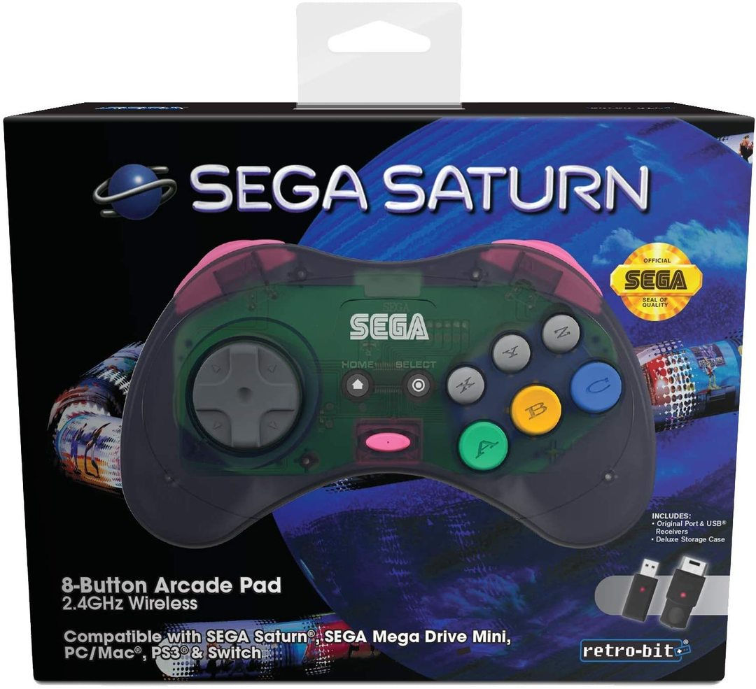 Retro-Bit SEGA Saturn 2.4G M2 Grey