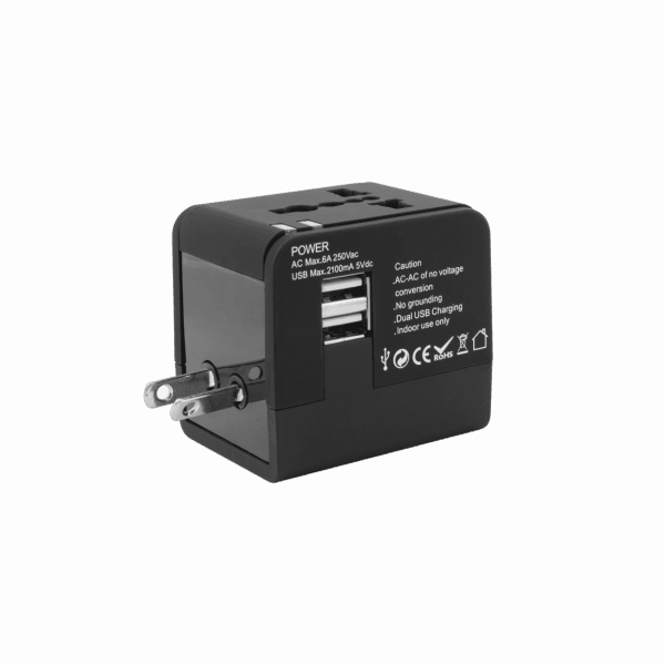 Thumbnail: TA-23 UNIVERSAL TRAVEL ADAPTER WITH DUAL USB CHARGER