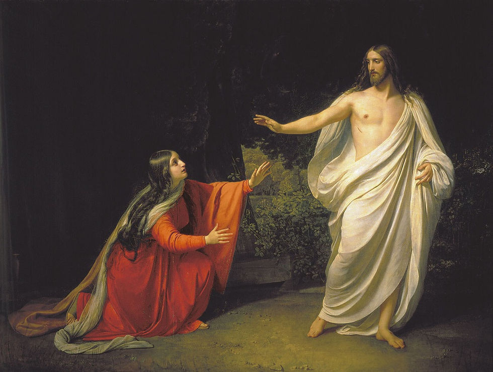 Mary Magdalene sees the Risen Lord