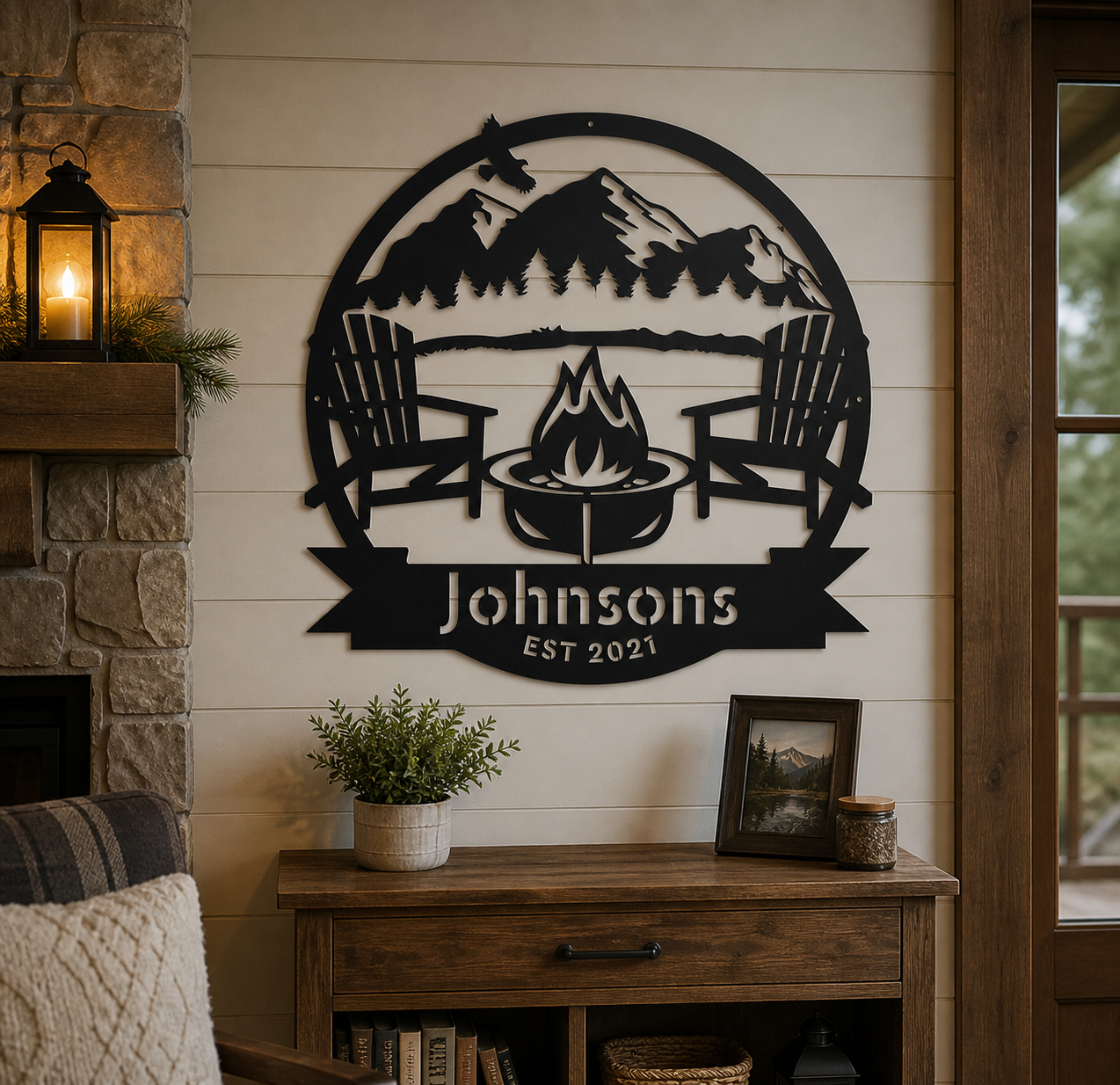 Personalized Campfire Monogram