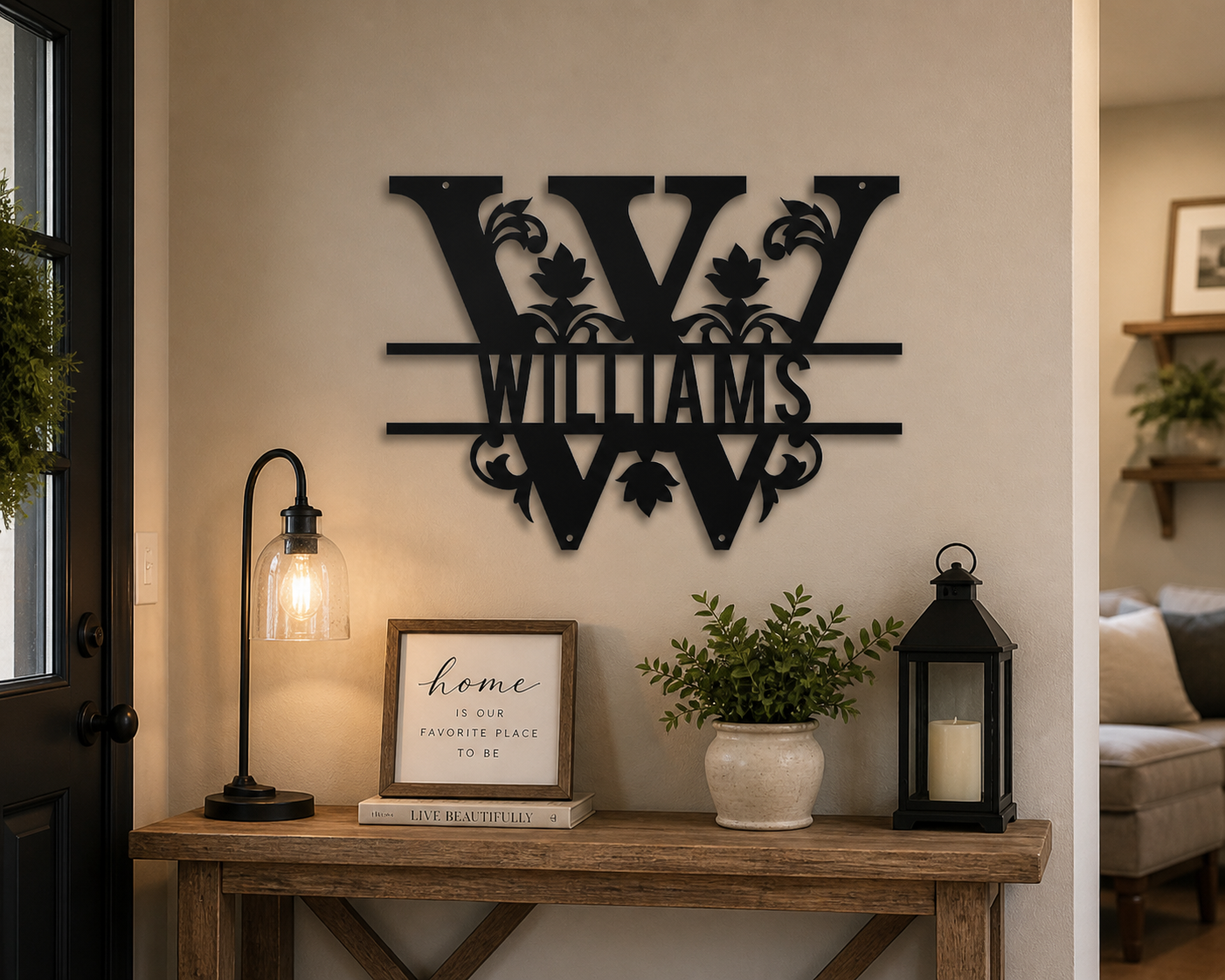 Split Letter Name Monogram