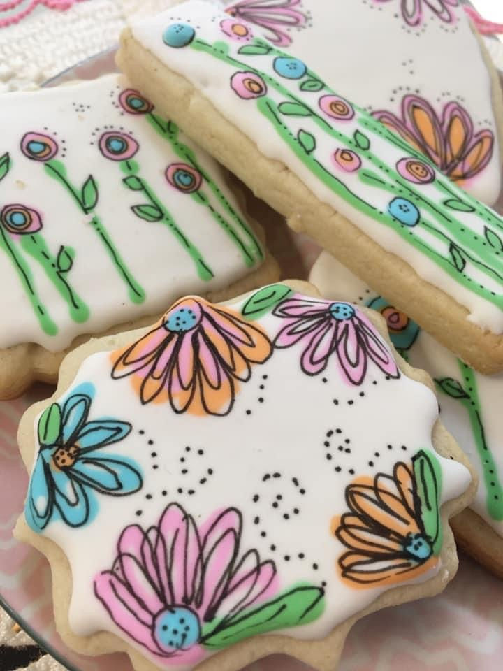 Whimsical Flower Sugar Cookie