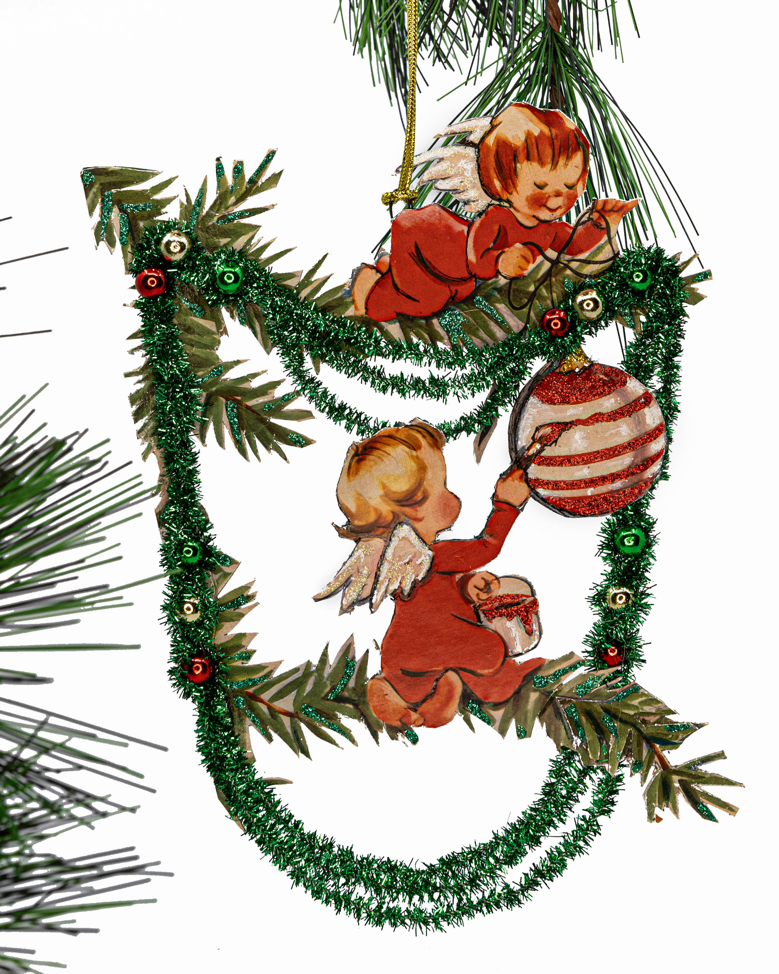 Angel Bauble Decorators – A handmade one-of-a-kind Christmas ornament by The Gilded Branch