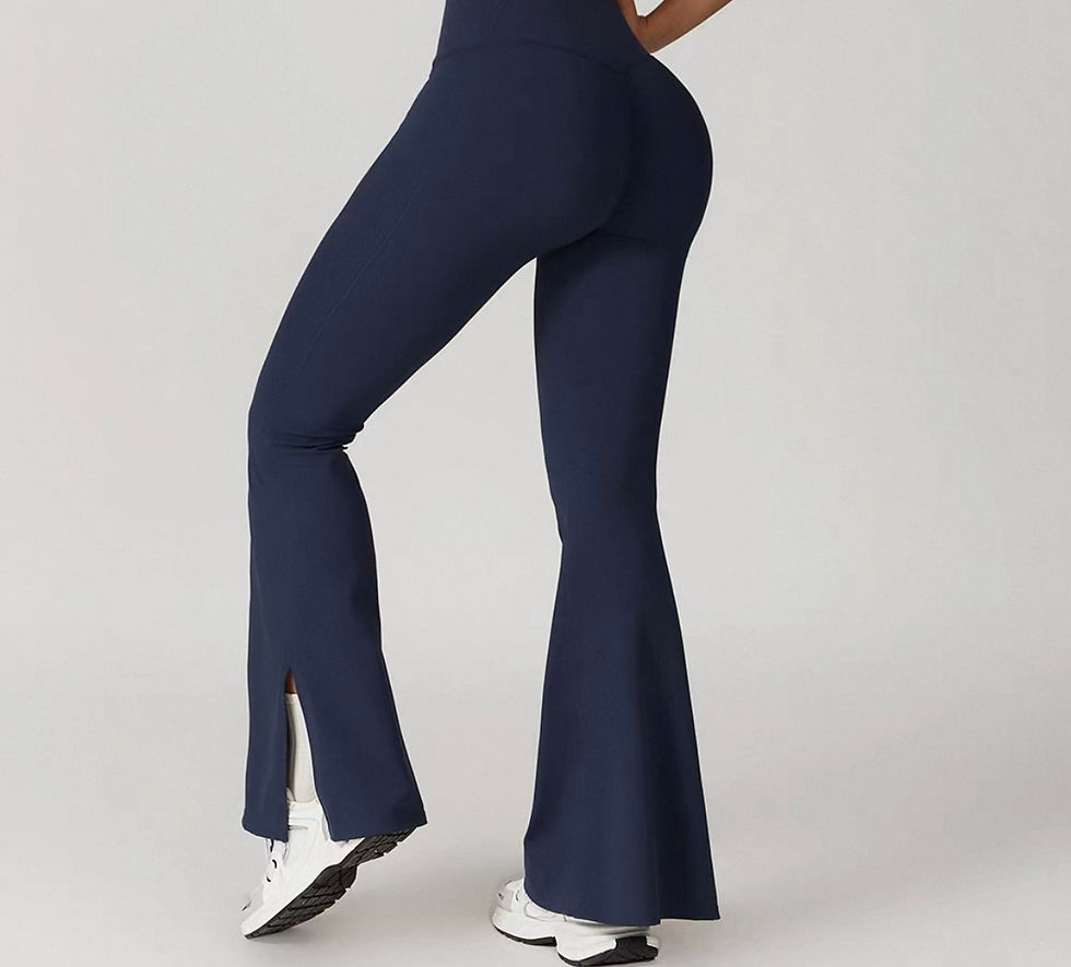 Miniature : Vitality Girls Elastic Tight-Fitting Slit Flared Pants
