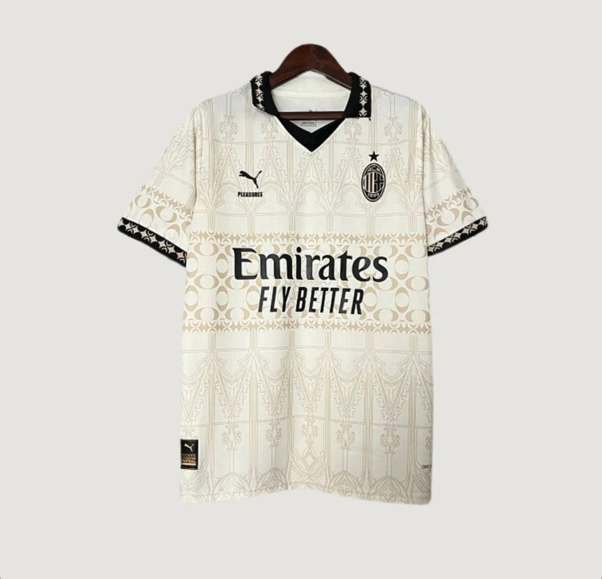 AC MILAN - JERSEY X  PLEASURES FORTH - CREAM, BLACK (FAN)