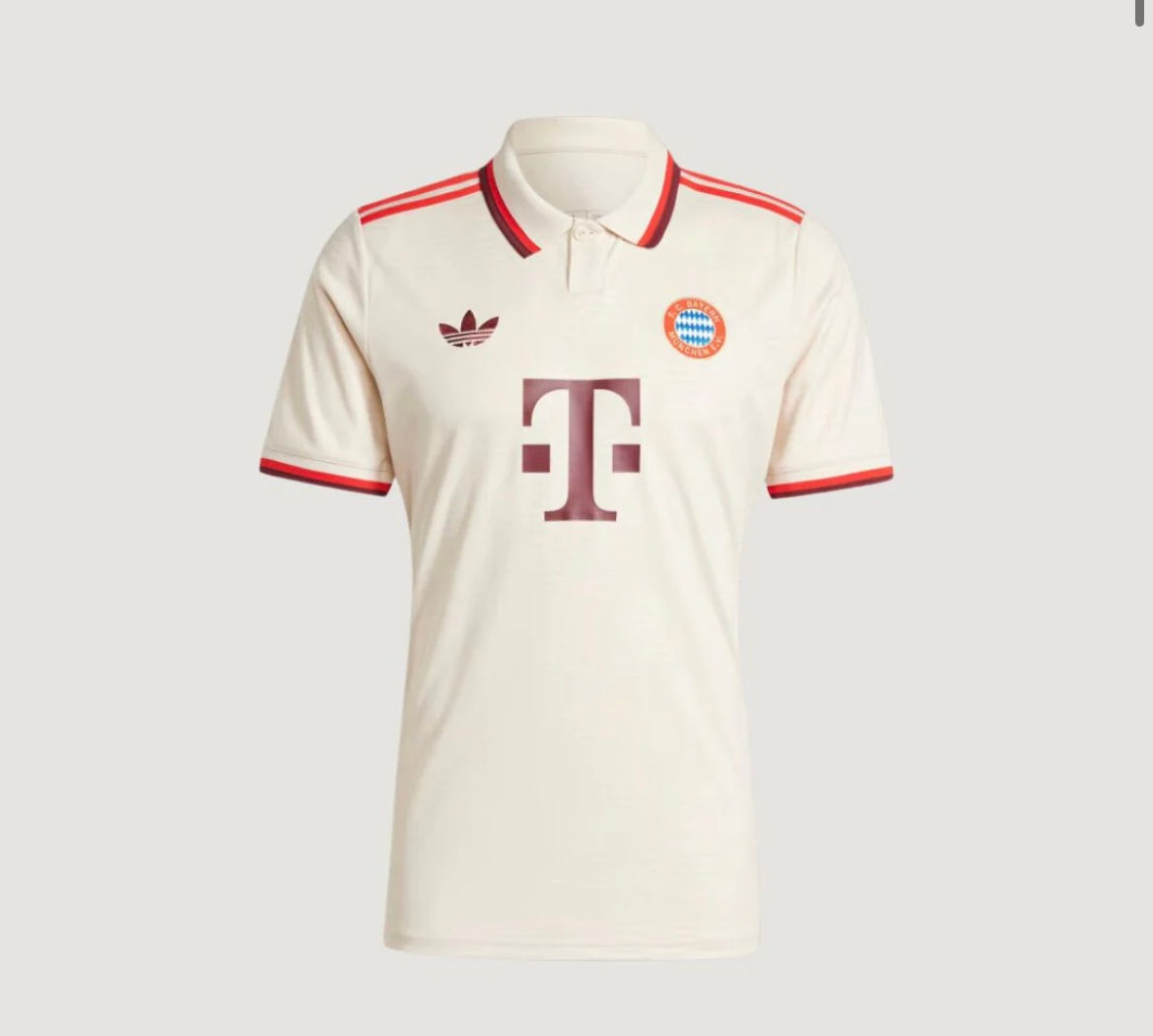 FC BAYERN MUNICH -  JERSEYS THIRD 24/25 -  CREAM, RED