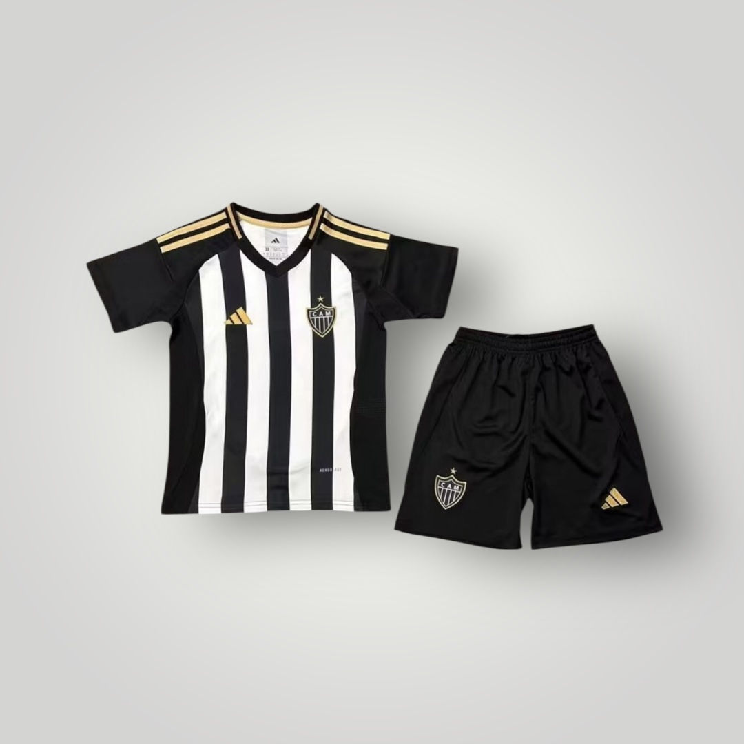 MINEIRO - JERSEY SET HOME KIDS - WHITE , BLACK