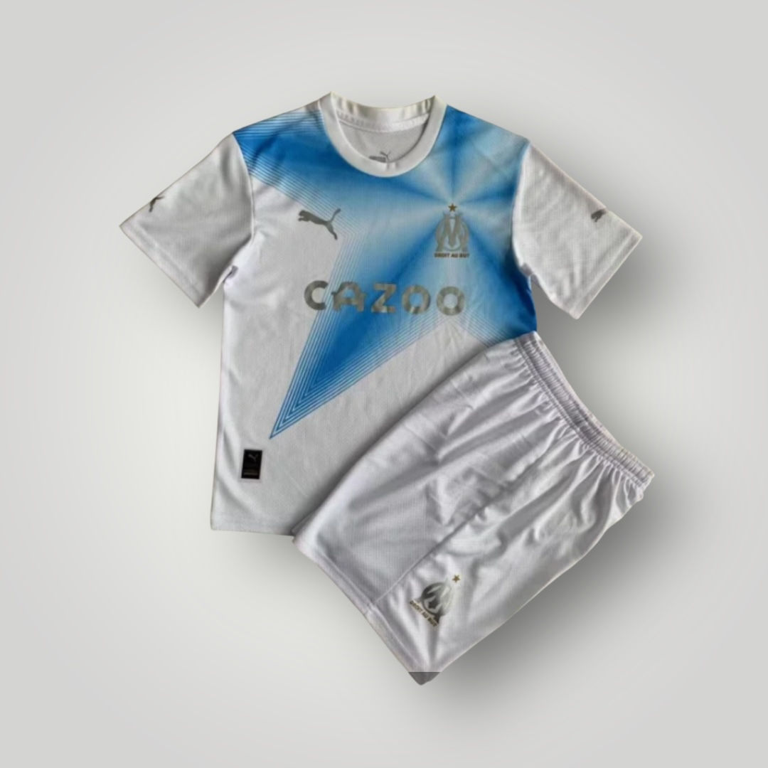 MARSEILLE -JERSEY  SET 23/24 KIDS - WHITE