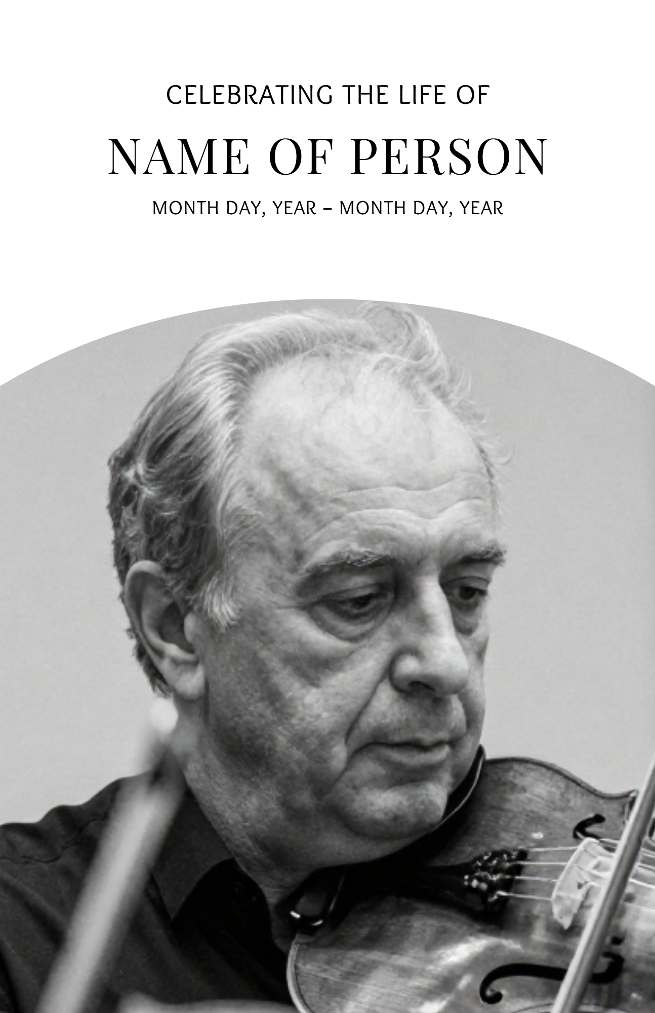 2-page funeral program template cover