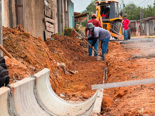 SETOURB Inicia Serviço de Canalização de Esgoto na Rua do Sucesso, no Distrito de Forquilha