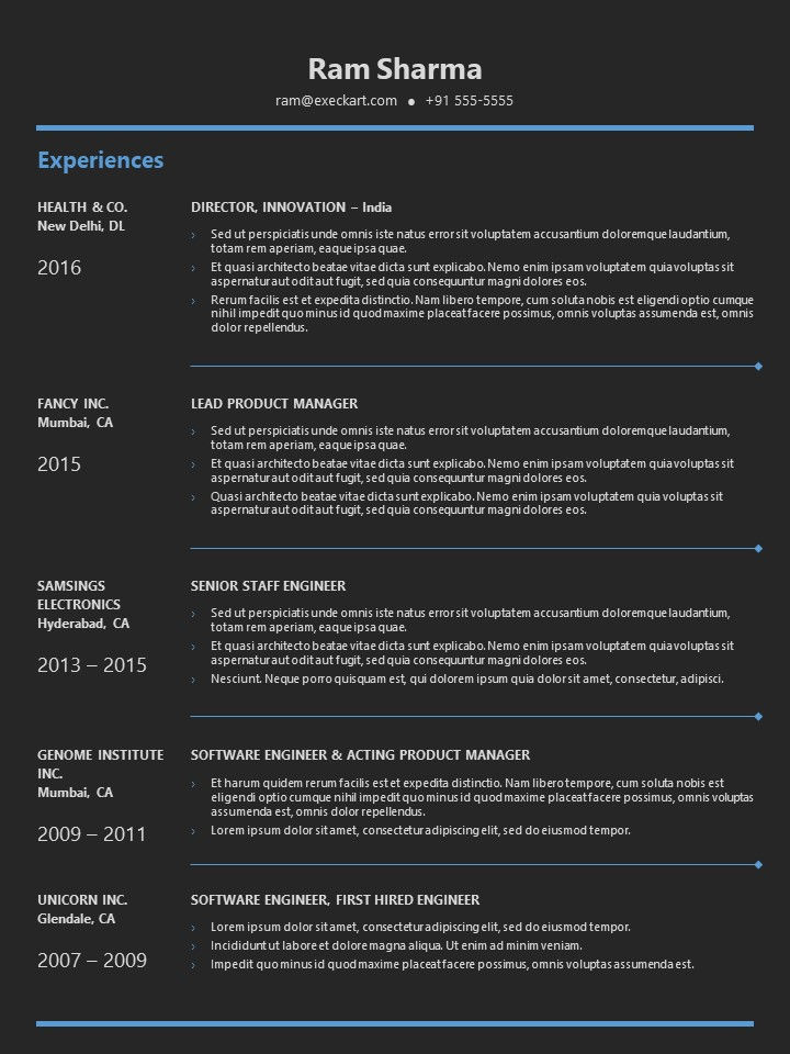 Thumbnail: Executive Resume Template for Product Managers