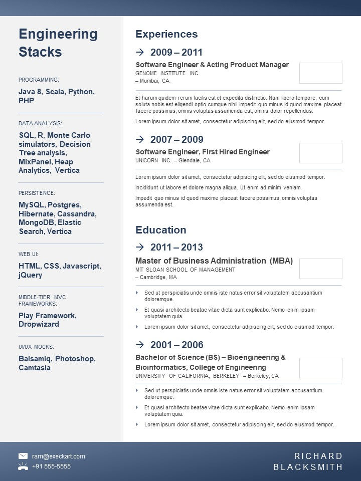 Thumbnail: Executive Resume Template for Product Managers