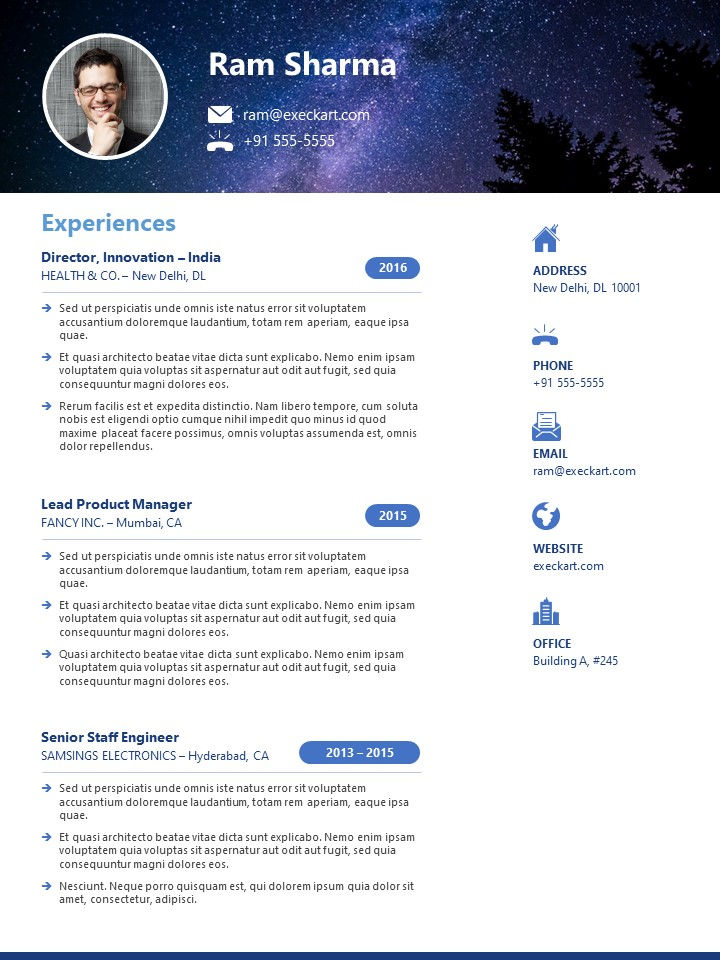 Thumbnail: Executive Resume Template for Product Managers