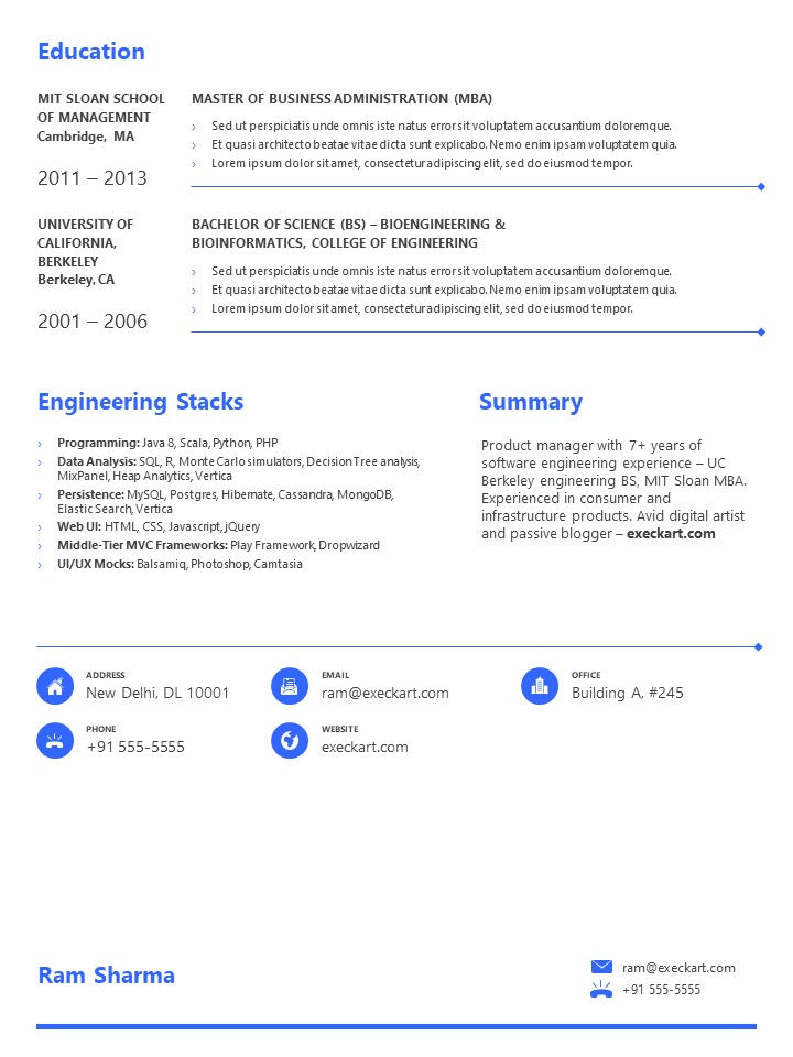 Thumbnail: Executive Resume Template for Product Managers