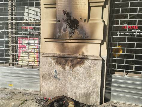 Torino, Largo Montebello: vile attentato alla lapide dedicata alla Resistenza