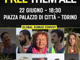 Cosa si aspetta? In piazza a Torino oggi alle 18.30 per la liberazione di Dina, Nico e gli attivisti della Land Convoy