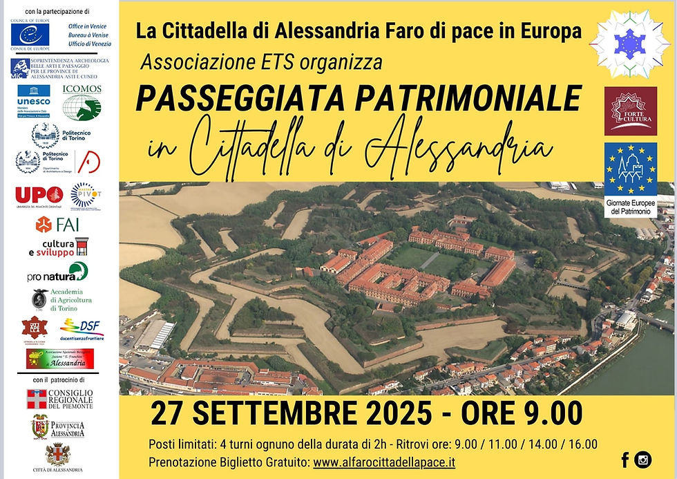 Alessandria: a passeggio domani nella storica Cittadella