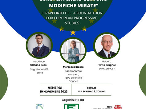 L'APPUNTAMENTO DI OGGI. Parliamo di Europa con il Movimento Federalista e Mercedes Bresso