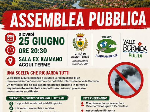 Si estende la protesta contro l'inceneritore in Valle Bormida, assemblea ad Acqui