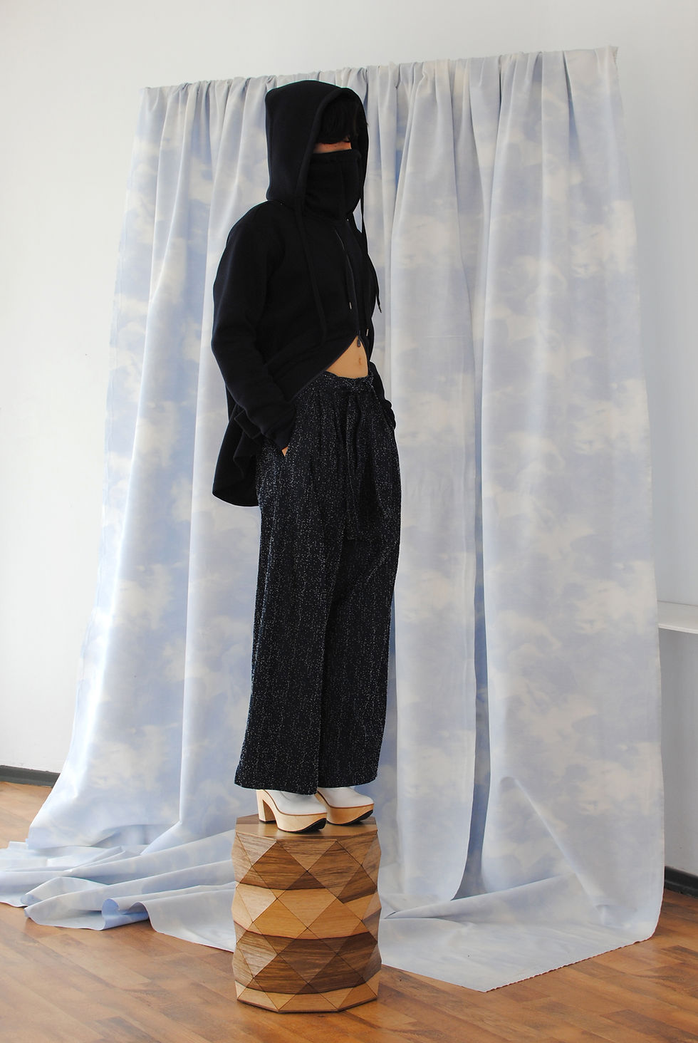 Thumbnail: SPOTTED WIDE TROUSERS