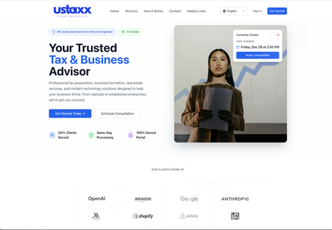 USTAXX.com Project Overview