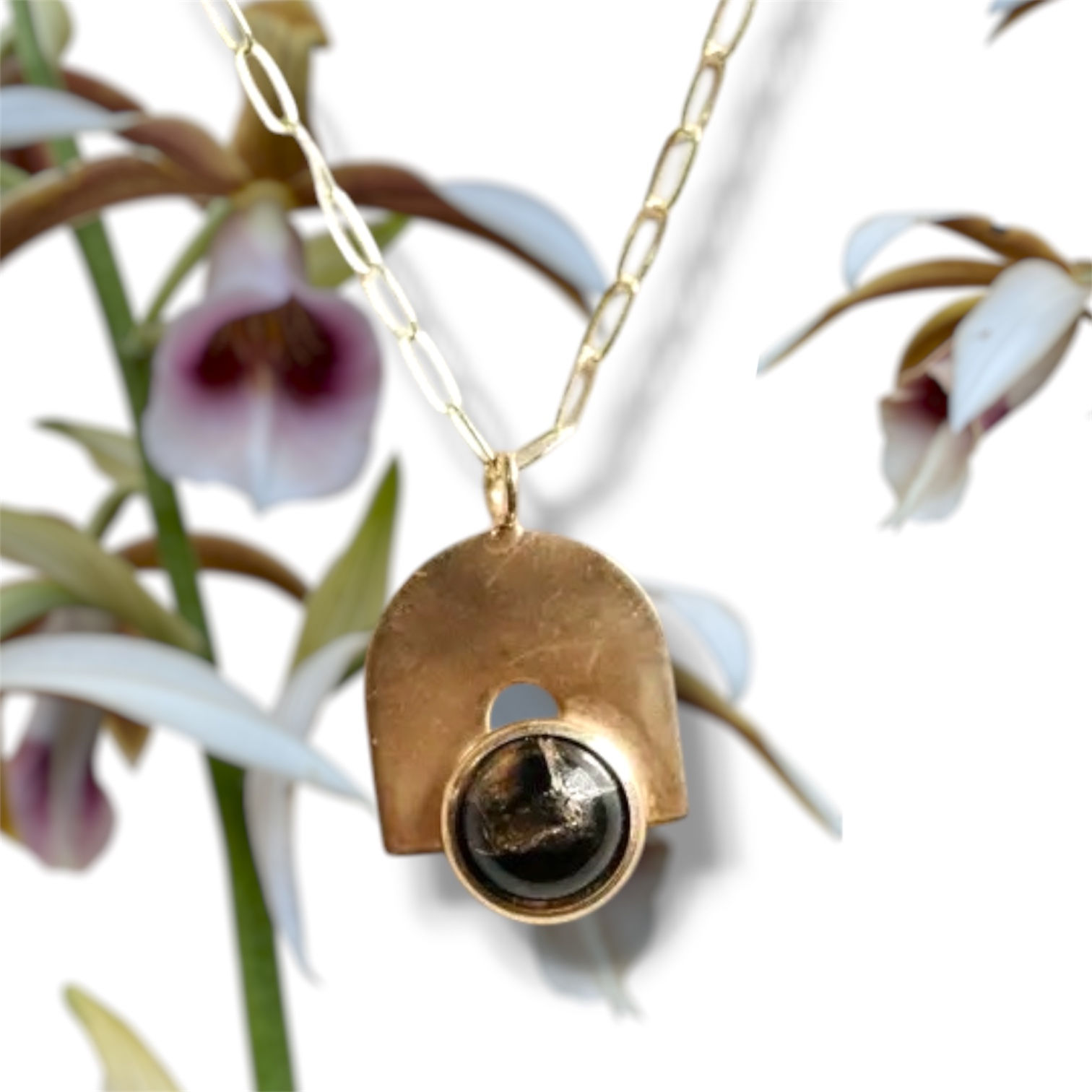 Copper Obsidian Bali Necklace