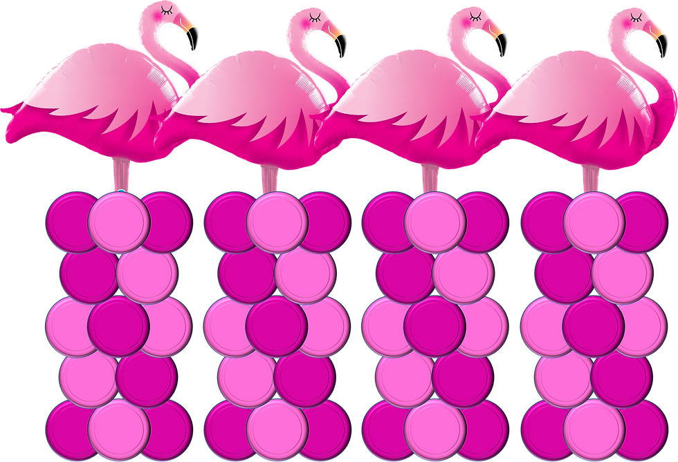 Thumbnail: Set Of 4 5ft Balloon Columns + Large Mylar Toppers