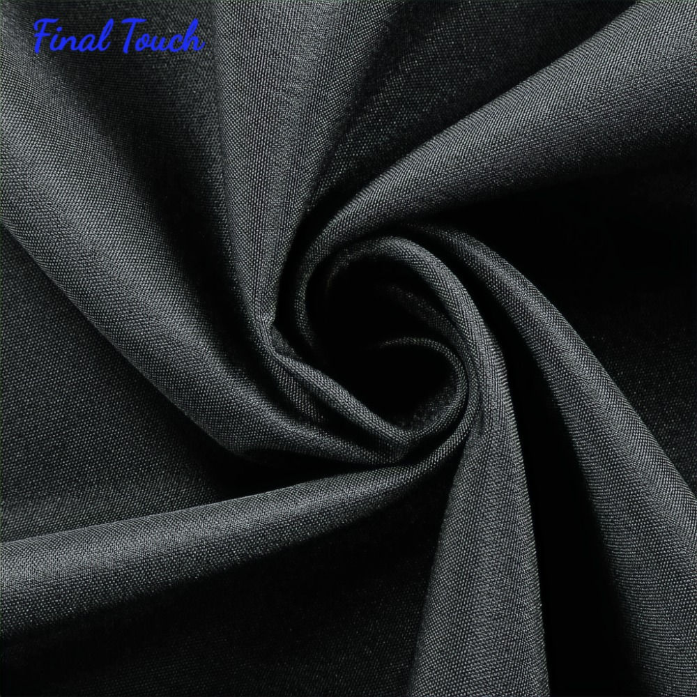 11ft Rectangular Tablecloth ~ Black Polyester