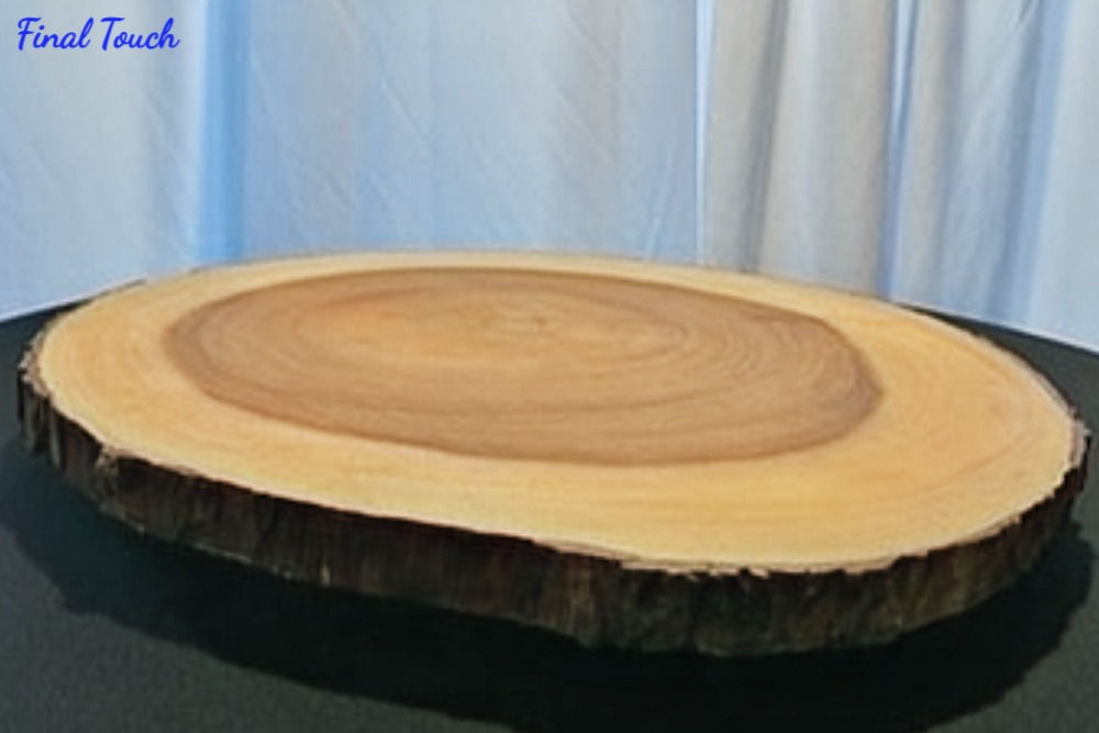 Spinning Cake Stand - 14in ~ Resin Wood Slab