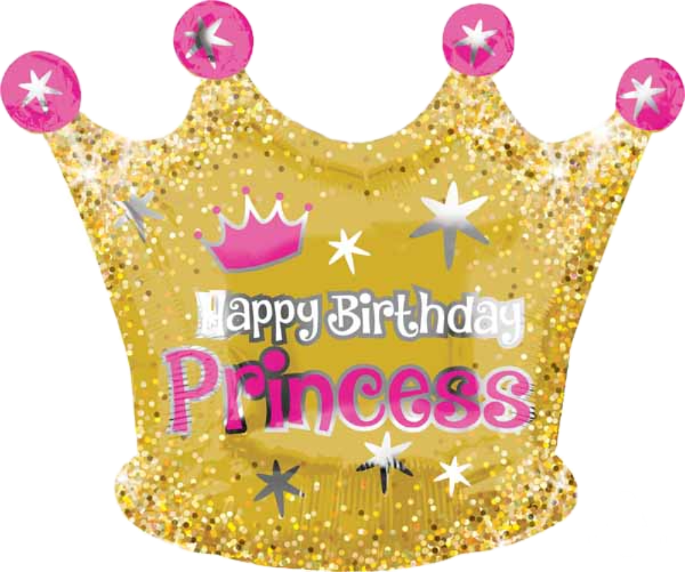 "HB" Pink & Gold Crown ~ 18 Inch