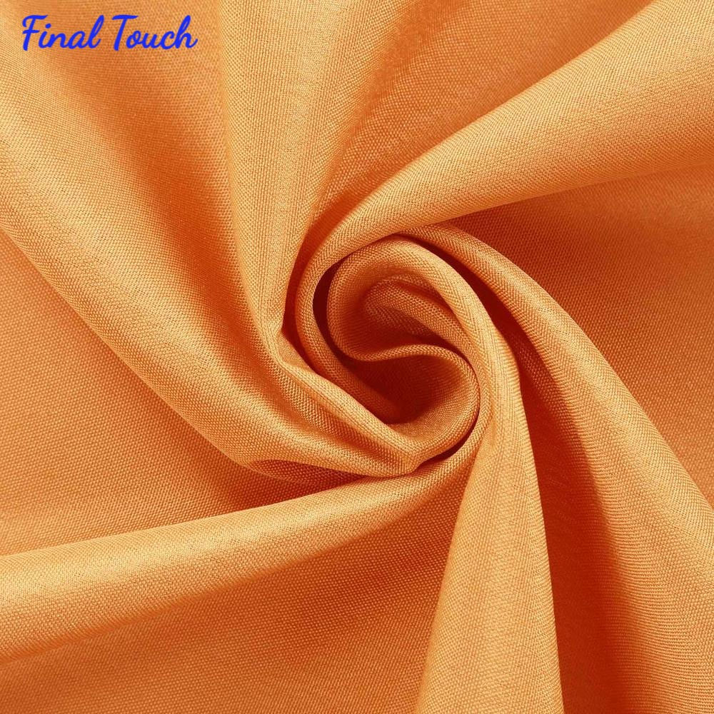 10ft Rectangular Tablecloth ~ Orange Polyester