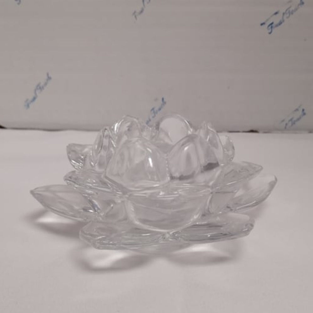 Tealight Holder - Lotus Flower ~ Clear