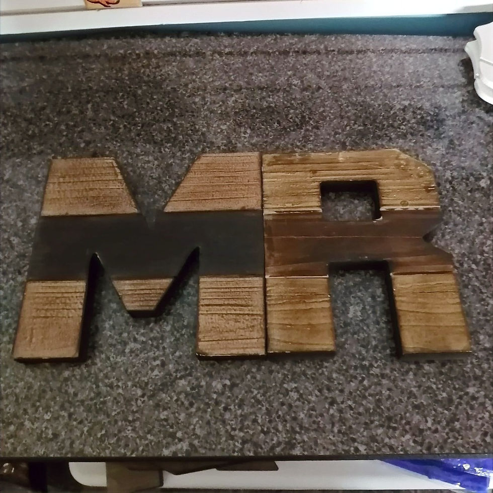 Thumbnail: Prefix Set - 6in Tall ~ Dark Rustic Wood