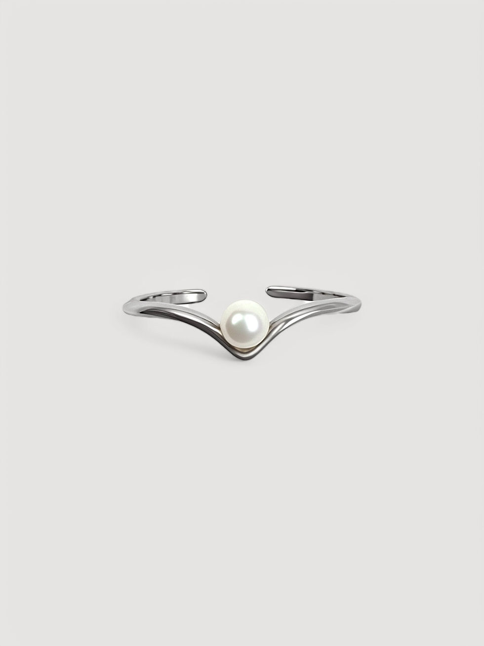 Thumbnail: Silver Pearl Ring