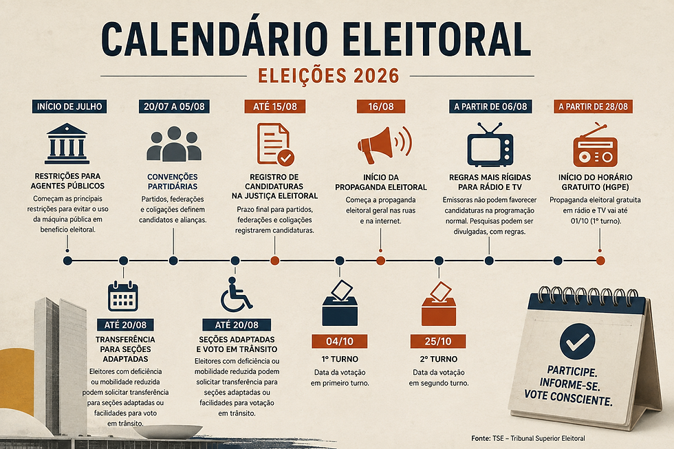 Calendário eleitoral ilustrativo